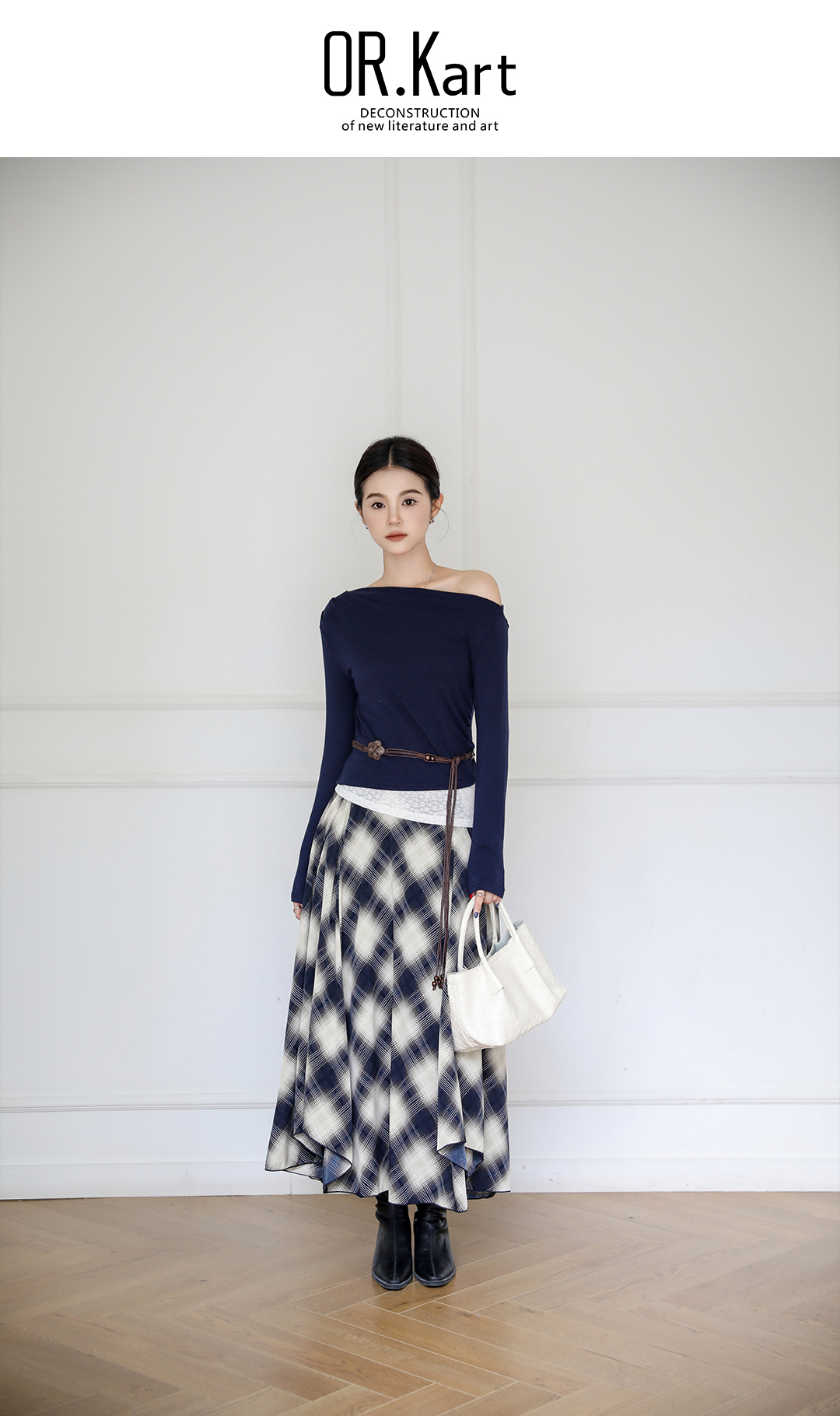 格子裙套装轻文艺（静智时光）