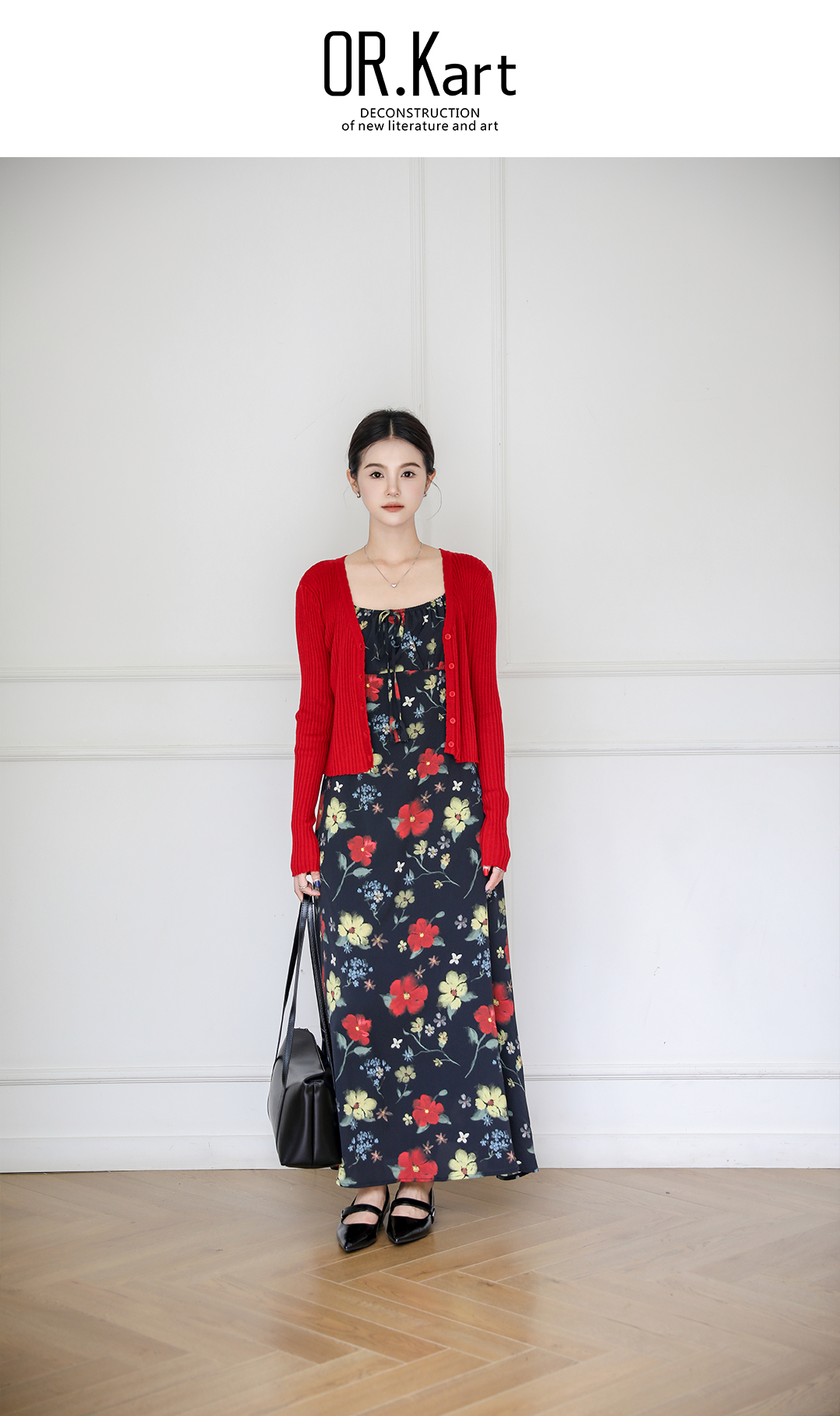 花料连衣裙套装轻文艺（巴黎左岸）