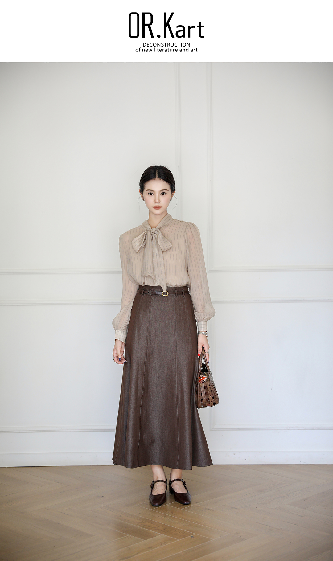 条纹领结上衣轻奢