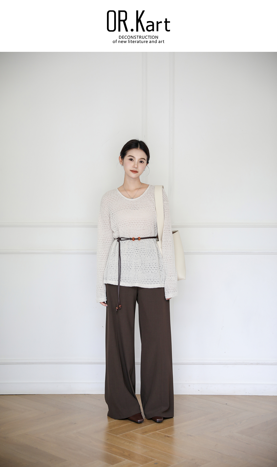 串珠腰带毛衣轻文艺（摩登乐园）