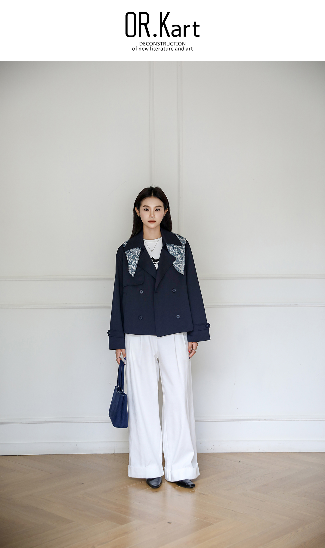 配丝巾短款风衣轻文艺（律动都市）