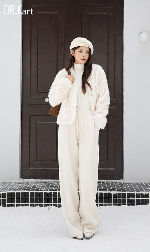 OR.KartV领圆摆长貂毛外套轻文艺（都市新贵）