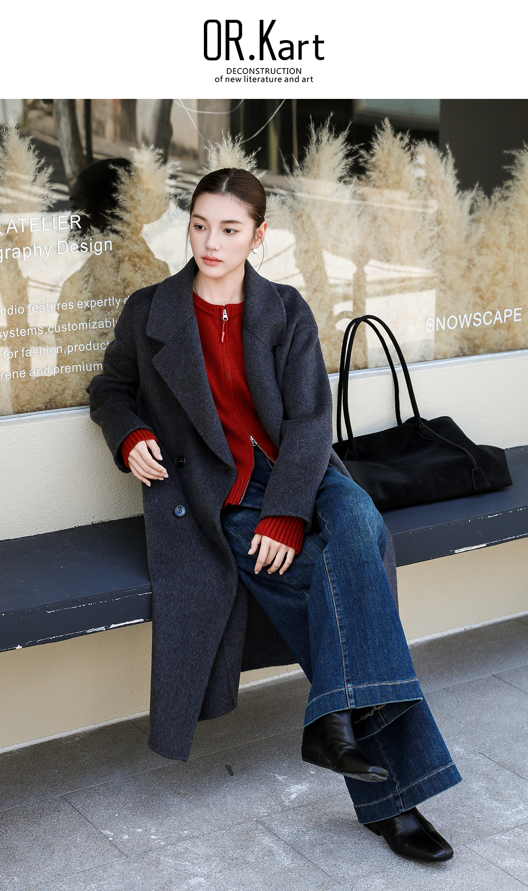 阔版双面羊毛大衣轻文艺