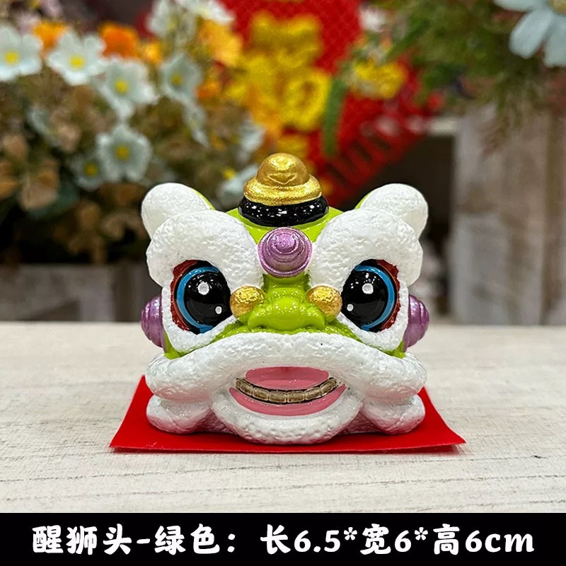 200089醒狮头摆件