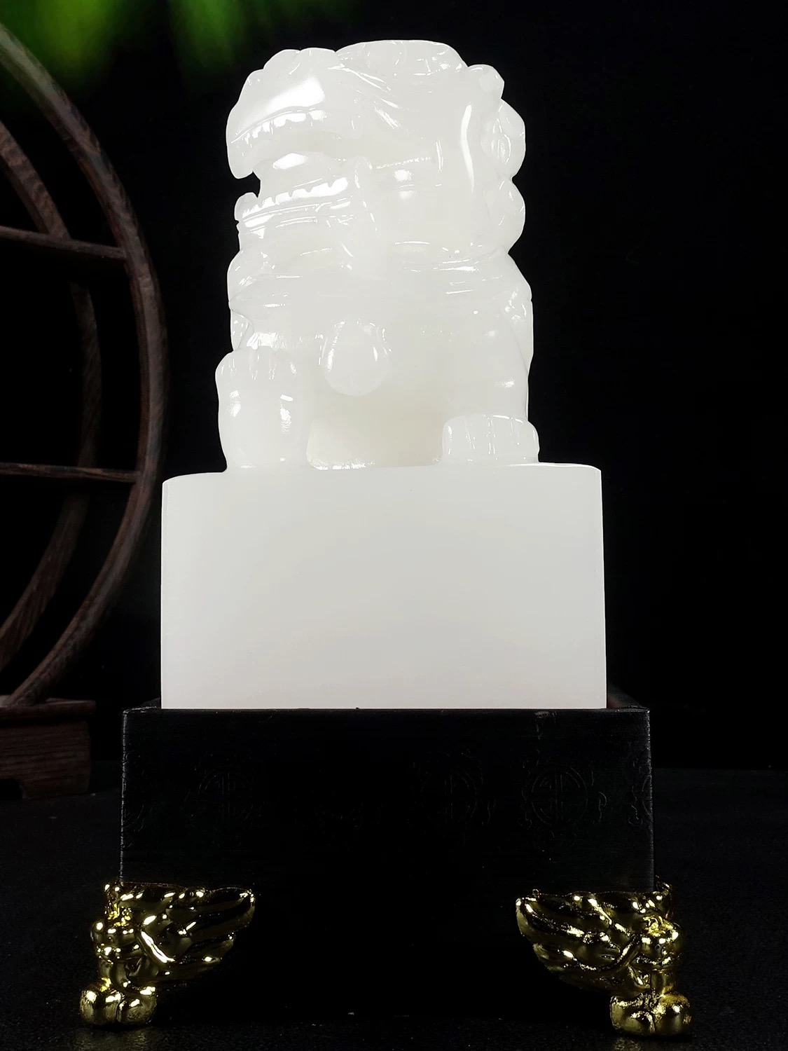 6寸cm汉白玉龙印