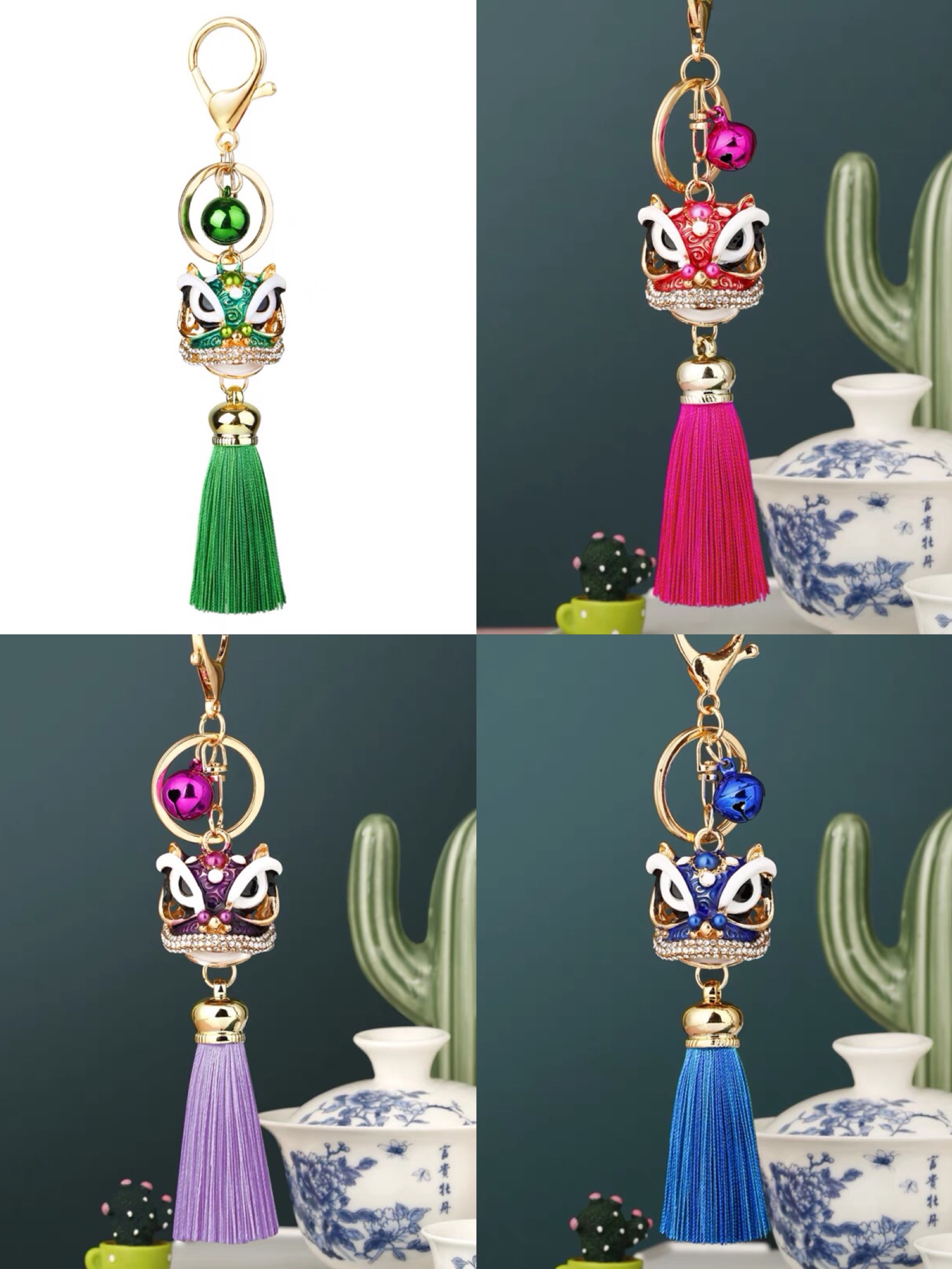 流苏狮子头挂件