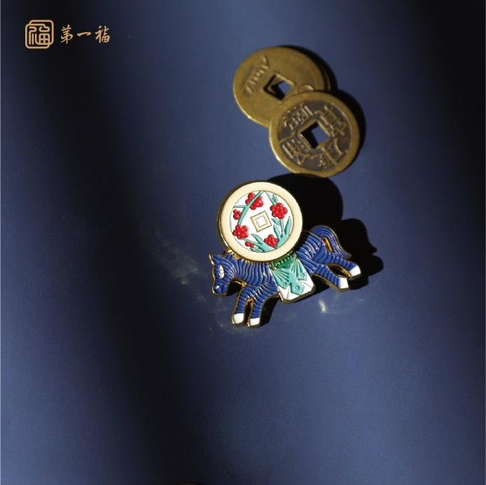 胸针-马上有钱（有福气）
