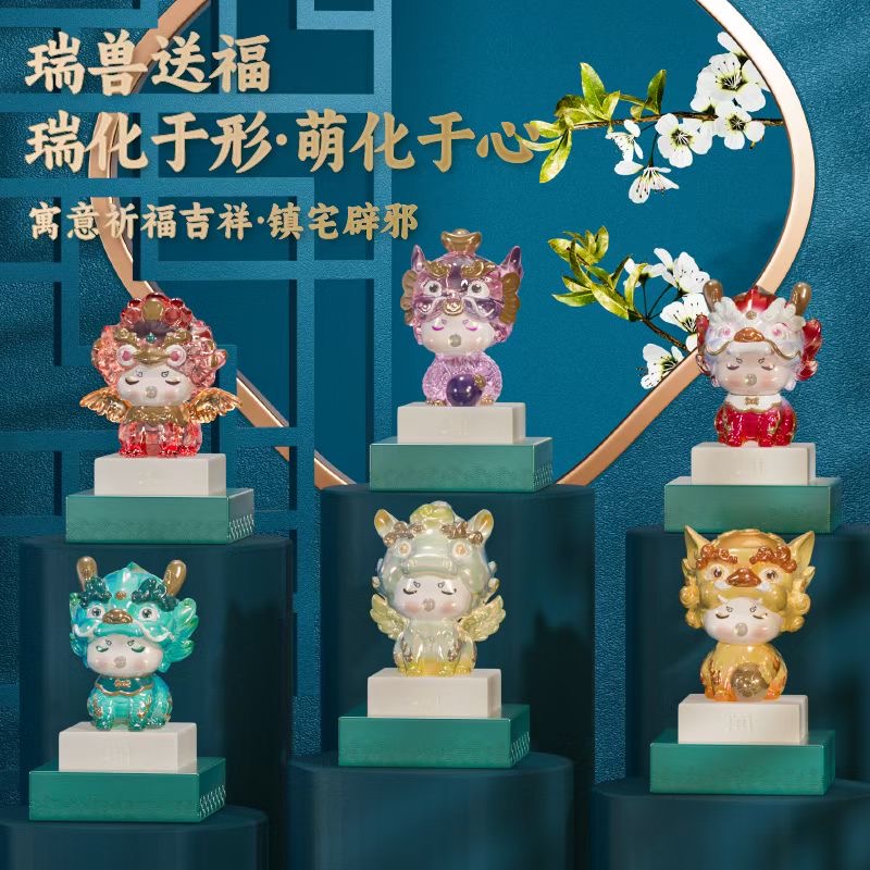 青绿吉娃印章摆件