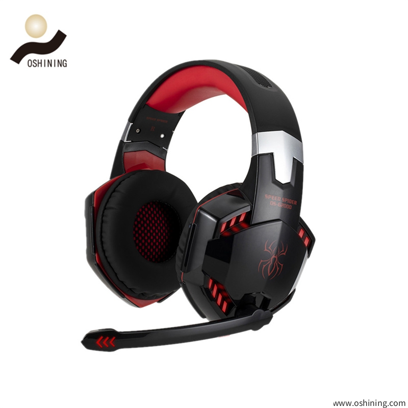 Private Mold Design cool  Cuffie PS4 Led Gaming Headsets (G2000 red)