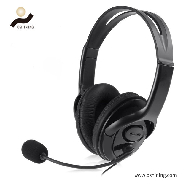 Noise Cancelling Wired Earphone USB Headset with Microphone(A2 Dual -sided )