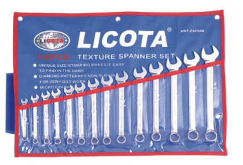 AWT-ESFK08   14件套止滑公制两用扳手组