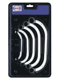 AWT-MBMK01   5PCS精抛光月牙型双梅花扳手组