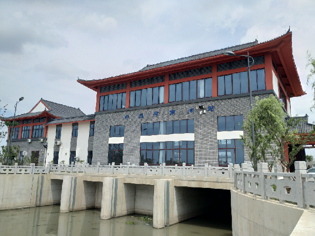 鹽城市2017年度城市防洪工程中崗河南閘站工程