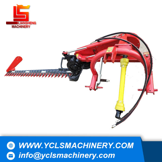 Adjustable angle sickle mower