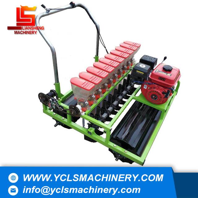 Gasoline engine drives vegetable seeder self-propelled precision seed drill