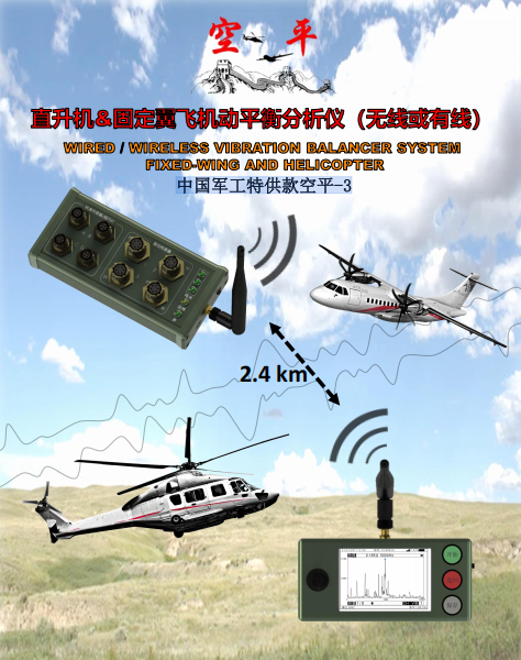 直升机&固定翼飞机动平衡分析仪（无线或有线）