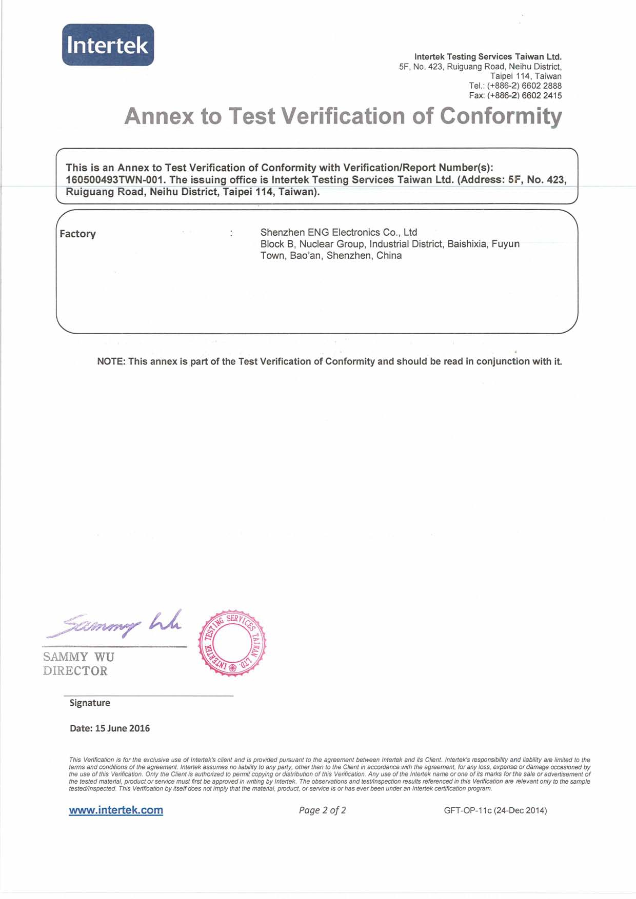 3A-602DAxx ( LVD Cert-160500493TWN)