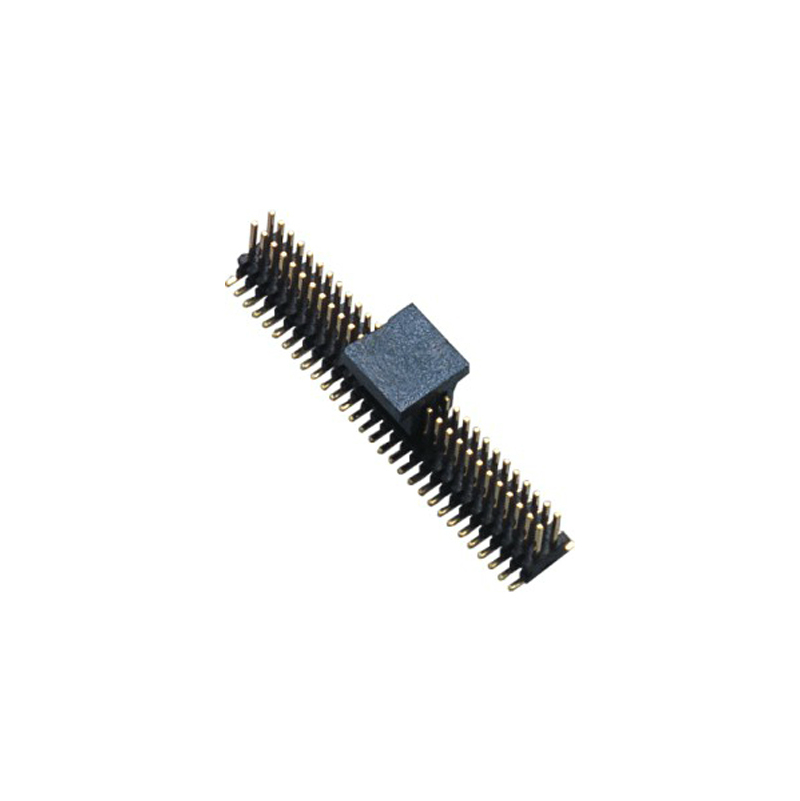 1.0 MM 单层双排 180°贴片式 排针