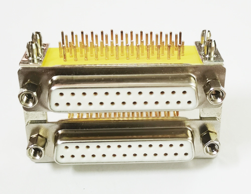 DRB-25P 母头 二排双层连体 铆锁 车针D-SUB连接器