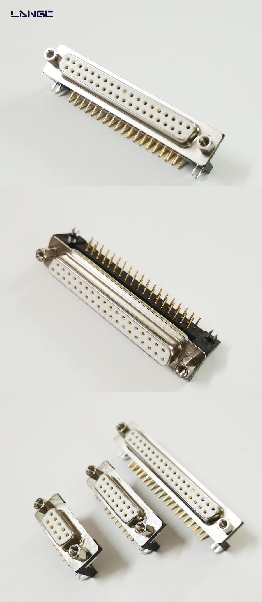 DRB-PIN数可定制 母头 二排 铆锁 车针D-SUB连接器