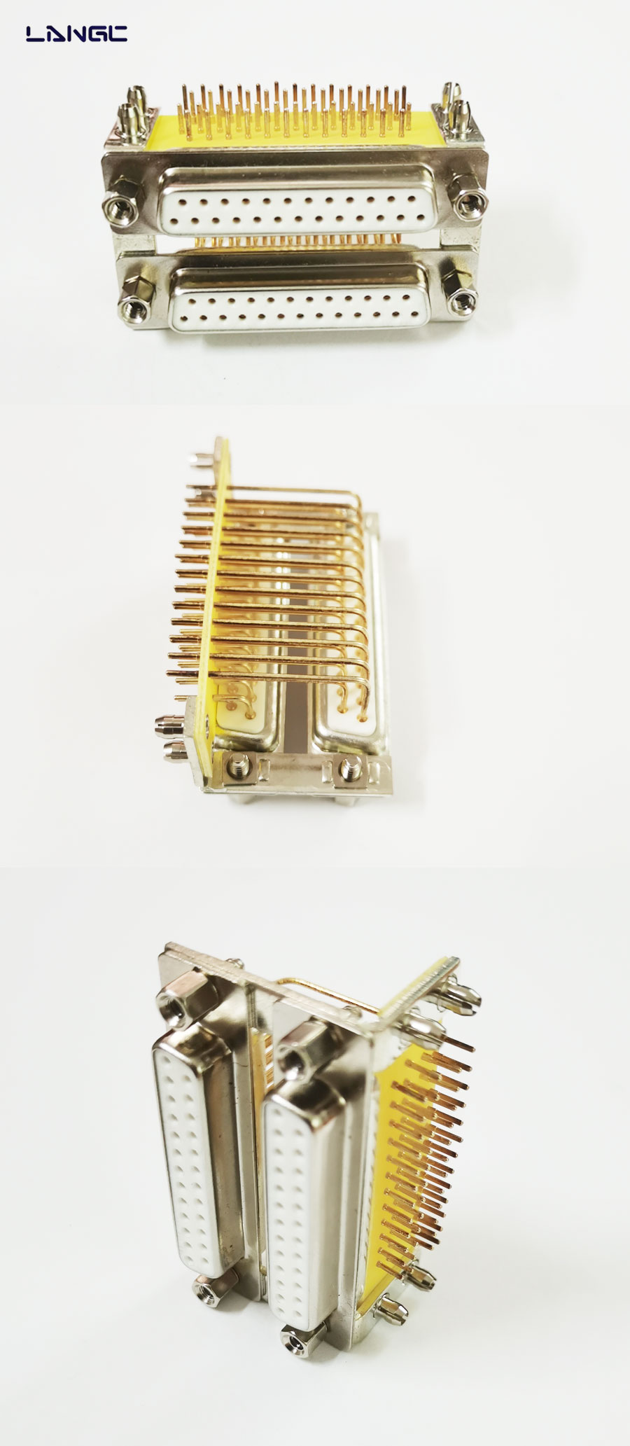 DRB-25P 母头 二排双层连体 铆锁 车针D-SUB连接器