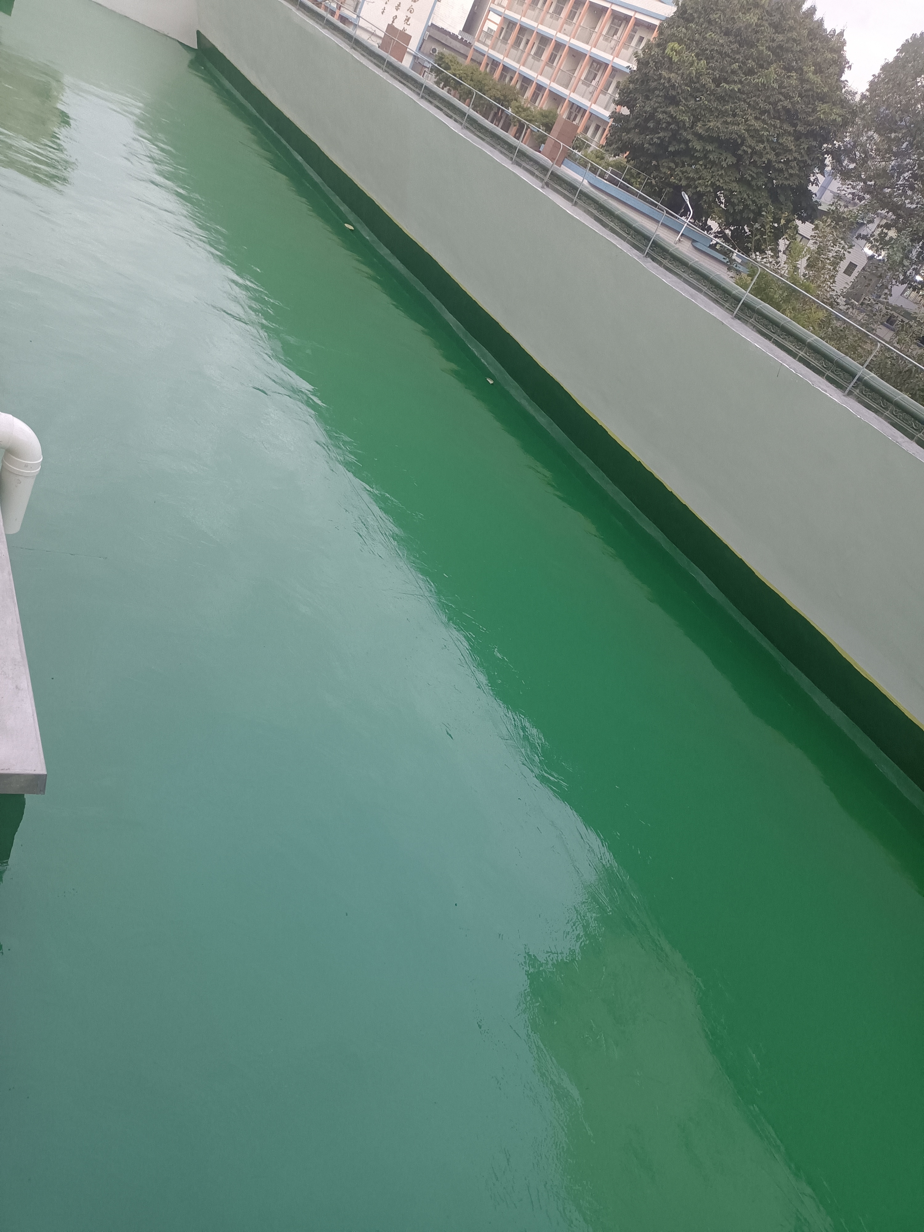 禪城的綠色環氧地坪已施工完成！