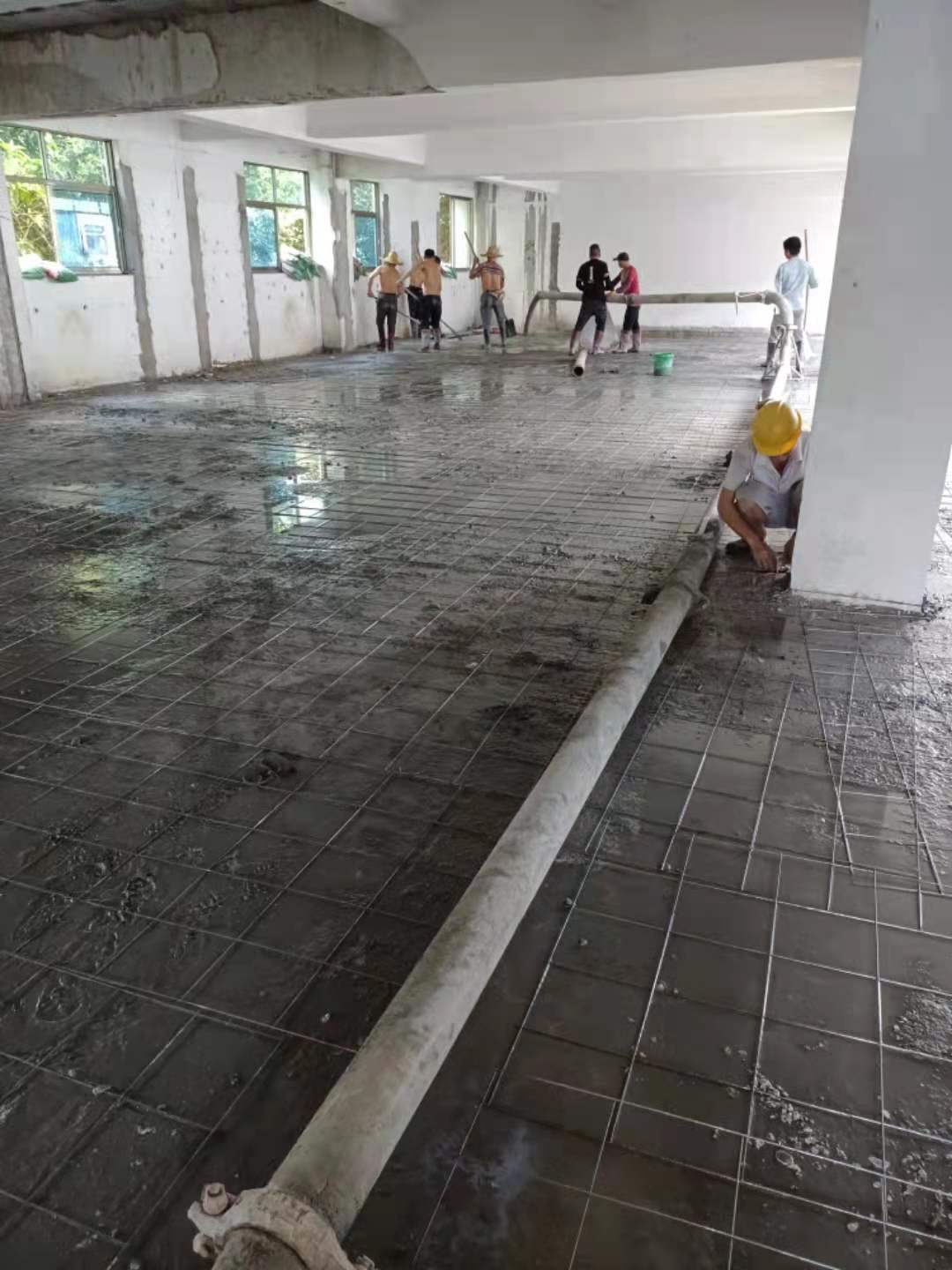 混凝土施工现场