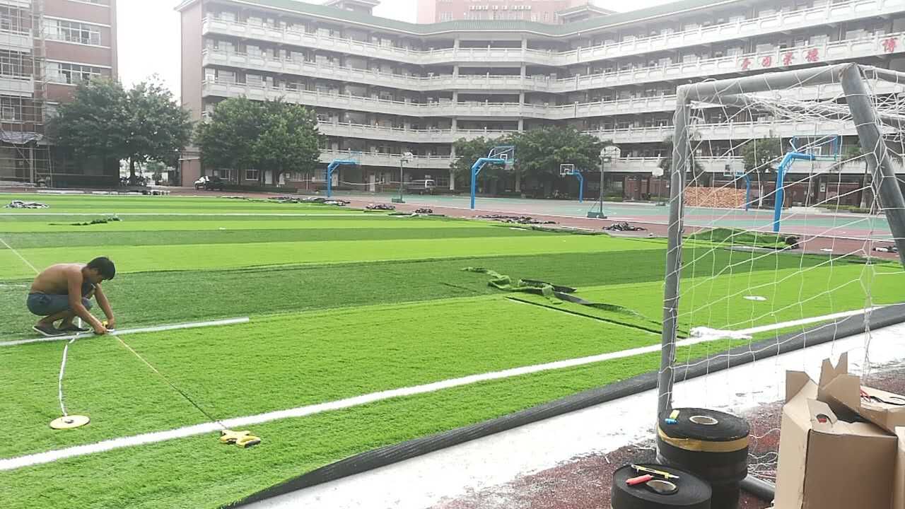 学校假草坪足球场