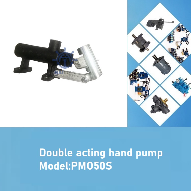 PMO50S Double acting hand pump for a cylinder with flow divider
