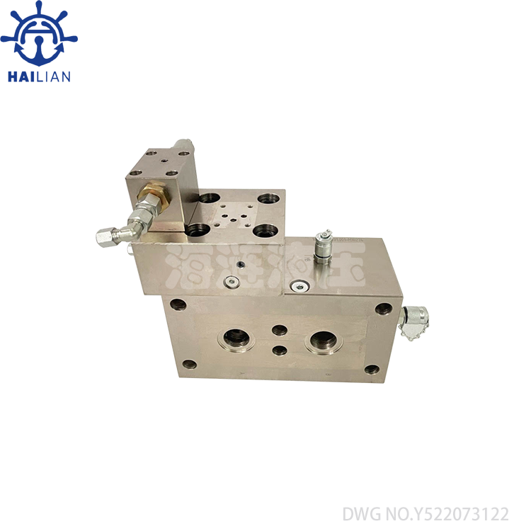 DWG NO.Y522073122 MANIFOLD BLOCK 3 FOR CRANE HOISTING MOTOR A6V500HD6 2FZ2