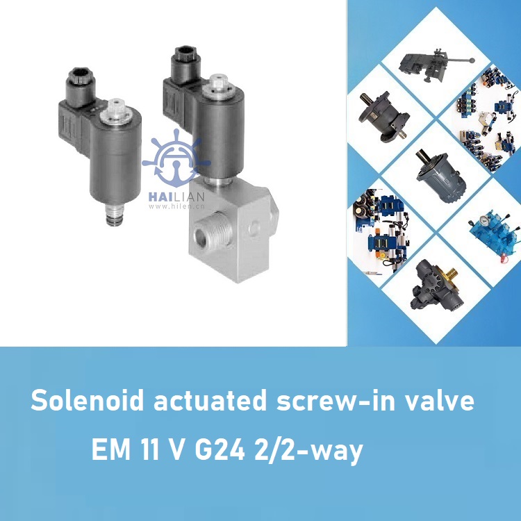EM 11 V G24 2-2-way Solenoid actuated screw in valve