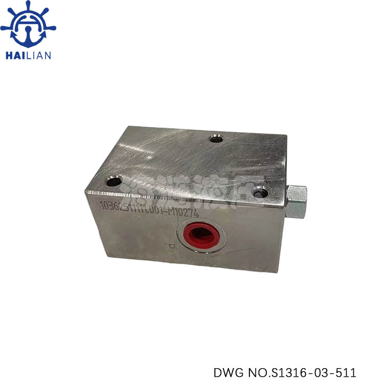DWG NO.S1316-03-511 FLOW DIVIDER VALVE BLOCK FOR HOSE CRANE_HYDRAULIC SPARES