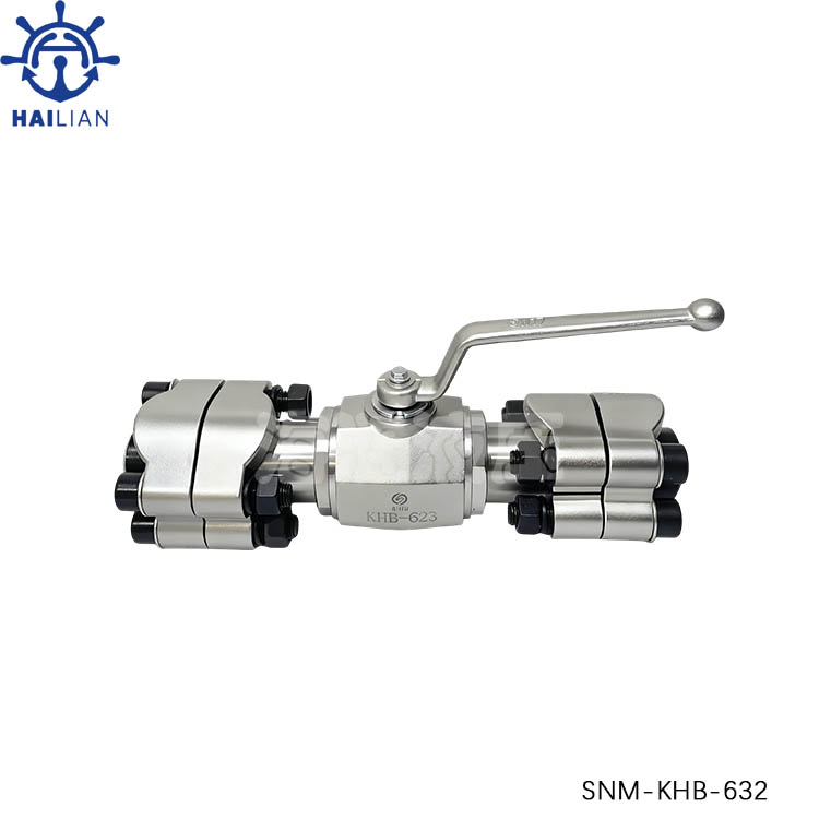 SNM-KHB-632 High Pressure Hydraulic Ball Valve With Sae-Flange