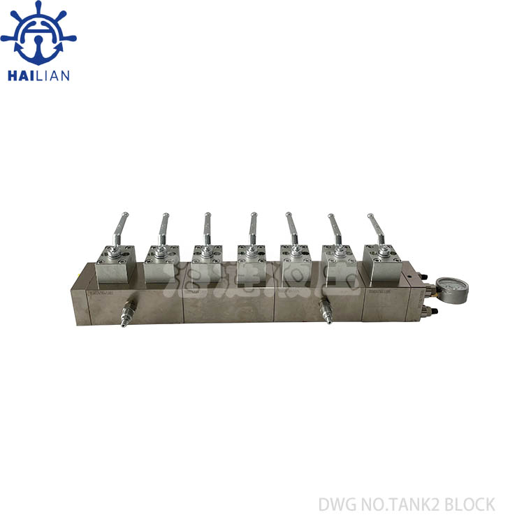 SS316 6 BANK-DWG NO.TANK2 BLOCK FOR MARINE VALVE REMOTE CONTROL SYSTEM