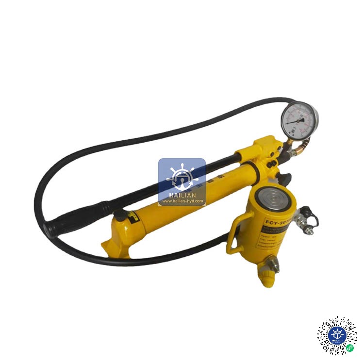 Long hydraulic jack Separate manual electric jack with hand pump