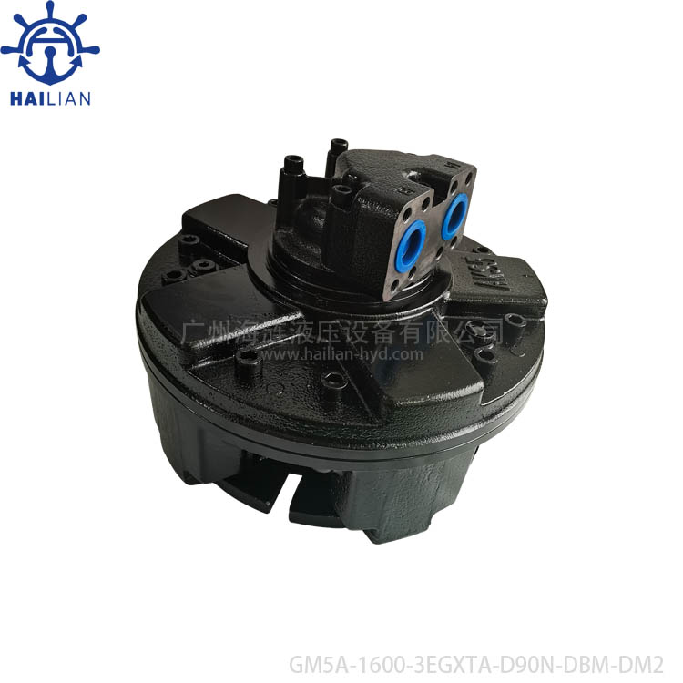 Radial piston hydraulic motor GM5A-1600-3EGXTA-D90N-DBM-DM2 for hatch cover