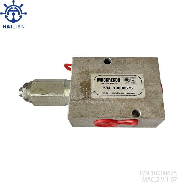 MacGregor Deck crane hydraulic balance valve Part No. 10000675 -spare parts