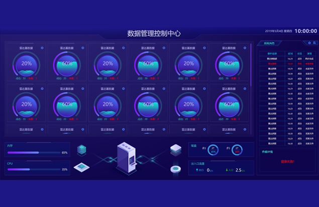 人影数据监控大屏可视化模块