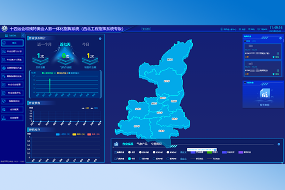 西北区域人工影响天气作业指挥应用软件系统共享与指令发布云服务系统