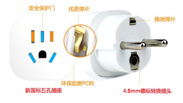 德标转换插头