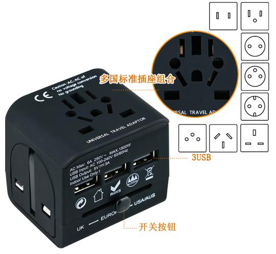 多国插头转换器