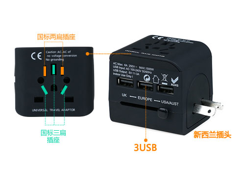 新西蘭和澳洲插頭一樣嗎？澳標轉換插座可用！