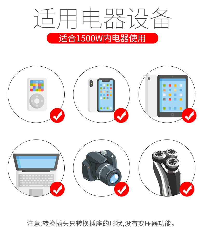 全球出国旅游USB转换器