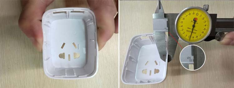 轉換插座厚度與捏壓力