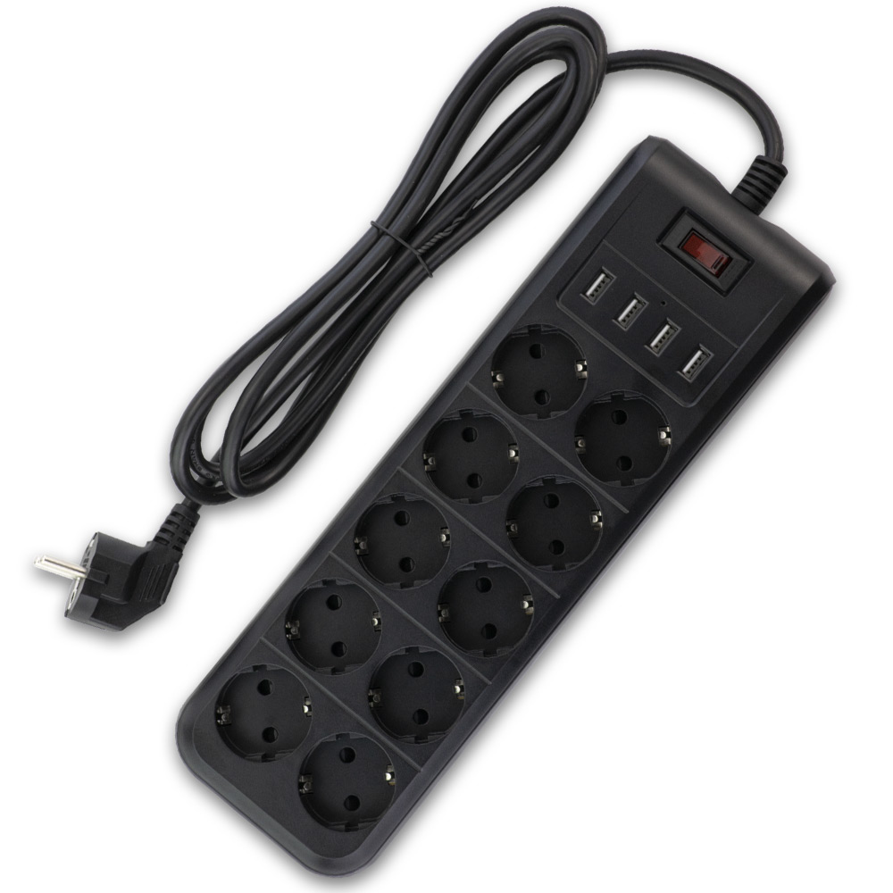 十位德标排插带4USB