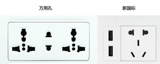 新旧插座对比