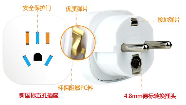德标转换插头