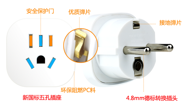 德标转换插头