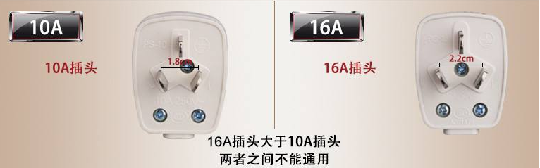 10A和16A插座的区别