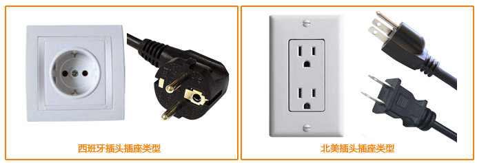 西班牙和北美插頭插座類型 西班牙和北美插頭插座類型